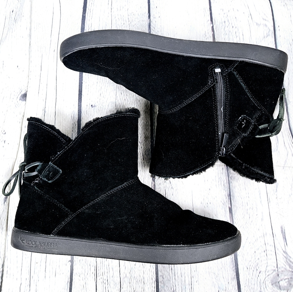 KOOLABURRA by UGG | Shazi suede leather & plush lined side zip short winter boot
